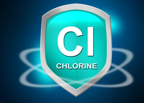 Minerals Chlorine Shield Health Concept Rendering — стоковое фото