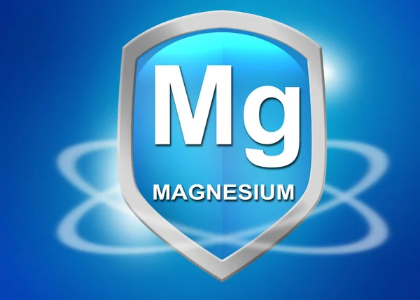 Minerals Magnesium Shield Health Concept Rendering — стоковое фото