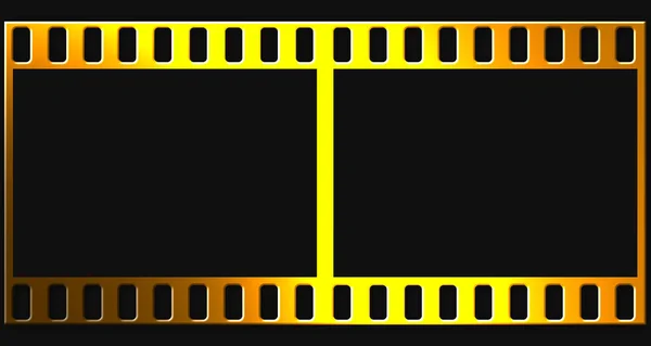 Old Grunge Film Strip Black Background Rendering — Stock Photo, Image