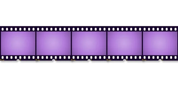Purple Film Strip Template Isolated Rendering — 스톡 사진