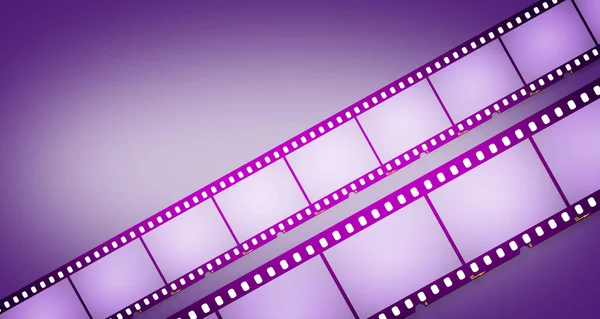 Purple Film Strip Template Isolated Rendering — 图库照片