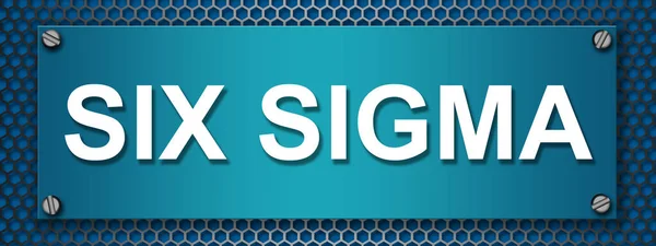 Six Sigma Text Quote Banner Rendering — Zdjęcie stockowe