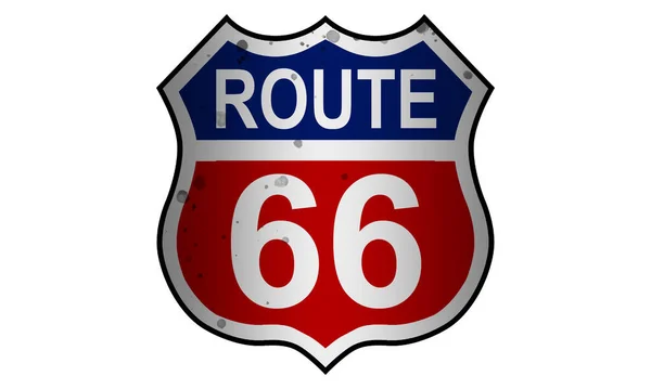 Route Sign Shield Sign Route Number Text Rendering — Stockfoto