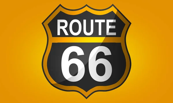 Route Classic Icon Travel Usa History Highway Rendering — стоковое фото