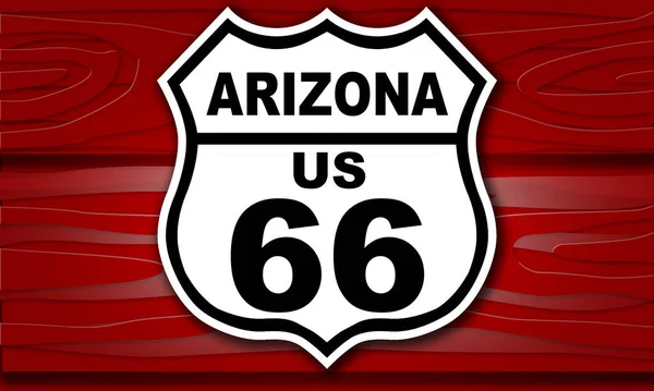 Usa Route Vintage Road Sign Arizona State Rendering — Stok fotoğraf