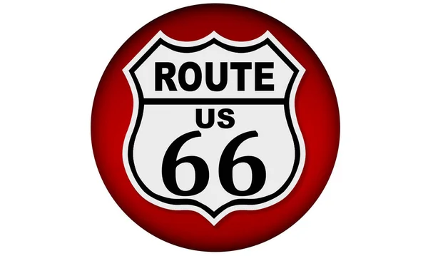 Usa Route Vintage Road Sign Rendering — стоковое фото