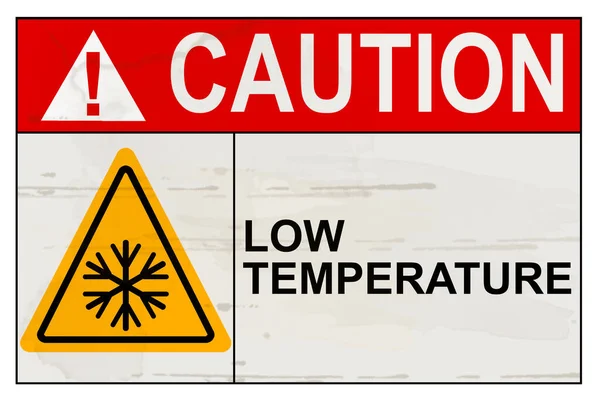 Низкая Температура Предупреждение Знак Изолирован Рендеринг — стоковое фото