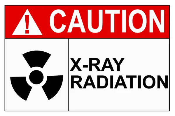 Znak Ostrzegawczy Dla Promieniowania Rentgenowskiego Izolowane Renderowania — Zdjęcie stockowe