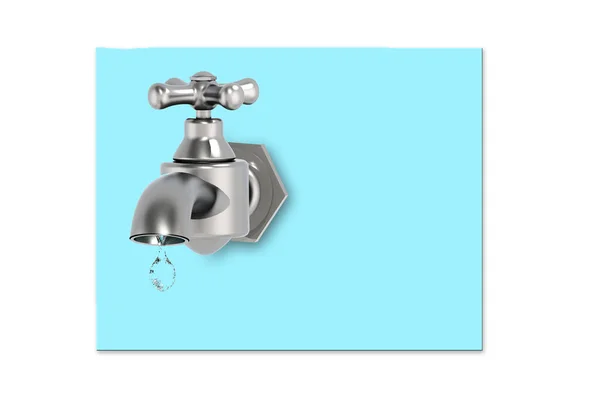 Wyoming Map Water Faucet Water Shortage Concept Rendering — Stock Photo, Image