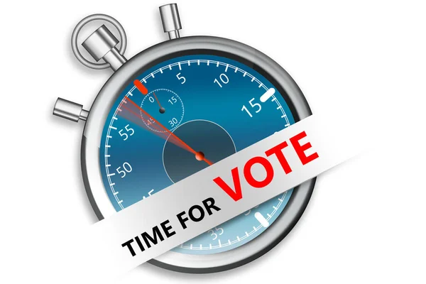 Hora Votar Pancarta Cronómetro Representación —  Fotos de Stock
