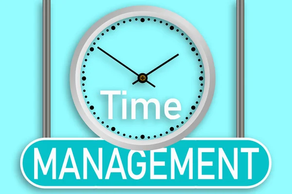 Zeitmanagement Sms Mit Uhr Und Anzeigetafel Rendering — Stockfoto