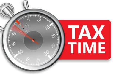 Duraklama saati ile vergi zaman etiketi, 3D oluşturma