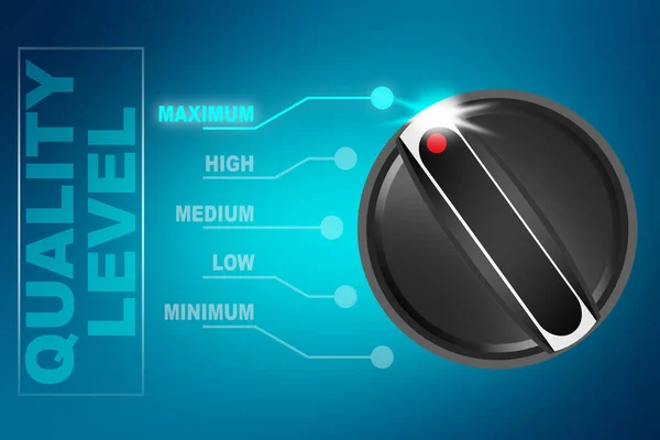 Turn Knob Max Quality Level Rendering — Stock Photo, Image