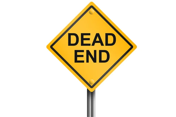 Dead End Street Sign Isolated Rendering — Stock Photo, Image