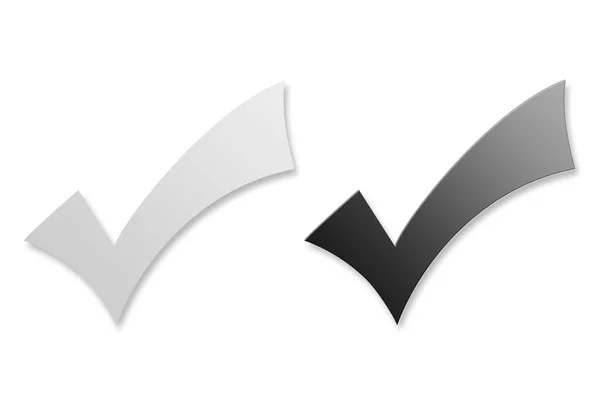 Check Mark Tick Icon Isolated White Background Rendering — Stock Photo, Image