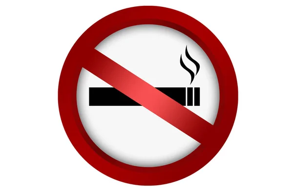 Zeichen Für Rauchverbot Auf Weißem Hintergrund Darstellung — Stockfoto