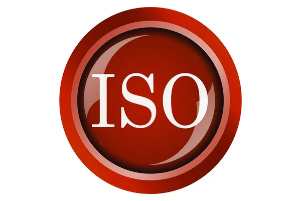 Iso Logo Isolated White Background Rendering — Stock Photo, Image
