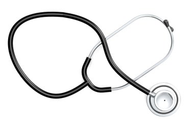 Medical used stethscope isolated on white background, 3d rendering