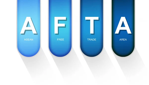 Afta Asean Free Trade Area Acronym Isolated Rendering — Stock Photo, Image