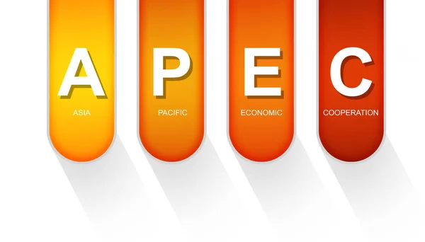 Apec Asia Pacific Economic Cooperation Acronym Isolated Rendering — Stock Photo, Image