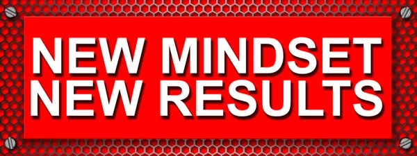 New Mindset New Results Textzitat Auf Einem Banner Rendering — Stockfoto