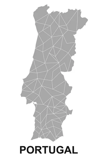 Mapa Portugal Aislado Sobre Fondo Blanco Renderizado —  Fotos de Stock