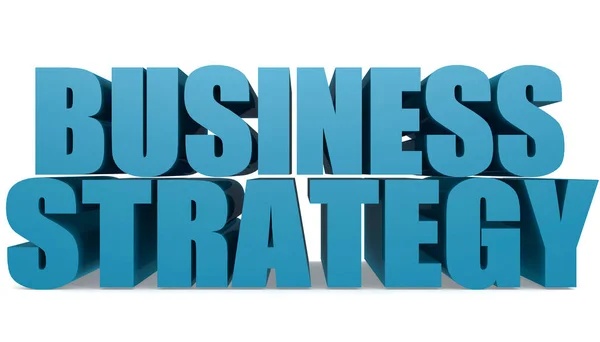 白い背景に孤立したビジネス戦略ワード 3Dレンダリング — ストック写真