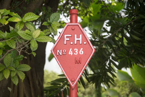 Сингапур Сентября 2022 Года Пожарный Знак Гидрант Сингапуре — стоковое фото