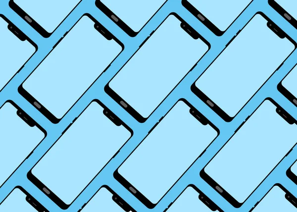Padrão Renderização Layout Smartphone Azul — Fotografia de Stock
