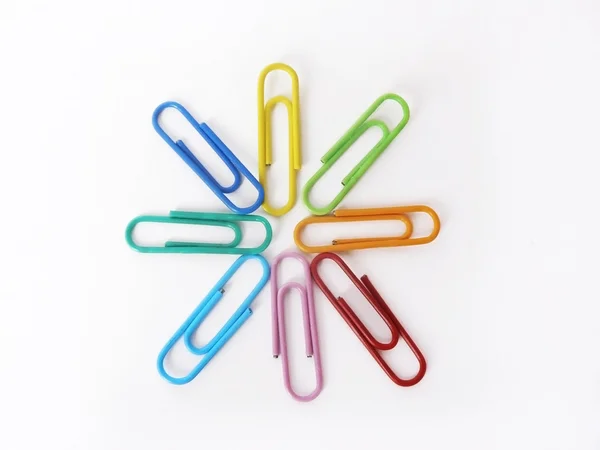 renk klipleri, büro malzemeleri, beyaz zemin üzerine izole