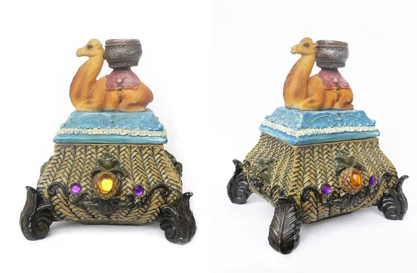 deve ve şamdan seramik takı kutusu