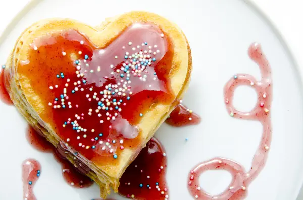 Liefde pannenkoeken — Stockfoto