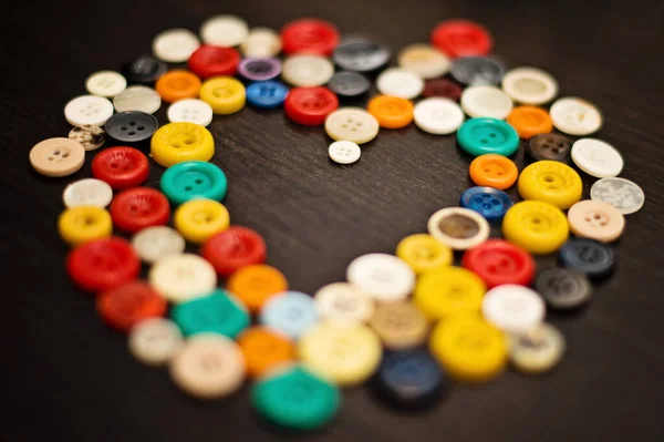 Valentine Day Heart Button — Fotografia de Stock