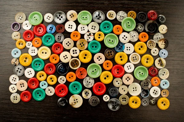 Botões Costura Fundo Botões Costura Coloridos Textura — Fotografia de Stock