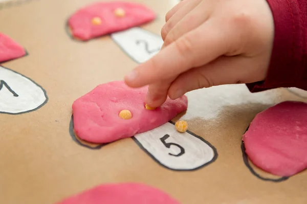 Kid Learns Count Logical Tasks Preschool Class Child Employment Fine — Stock Photo, Image