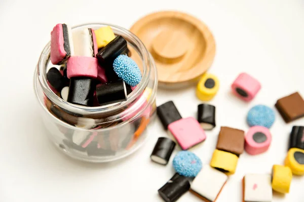 Gomme Dolci Gomme Alla Liquirizia Caramelle Bambini Adulti — Foto Stock