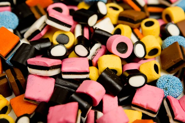 Sweet Gummies Licorice Gums Candies Kids Grown Ups — Stock Photo, Image