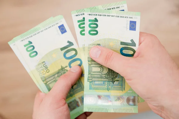 Geld Tellen Voor Een Huur Besparen Geld Concept Financiën Zaken — Stockfoto