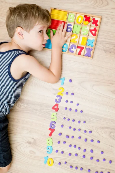 Play Doh Stones Numbers Counting Diy Game Mathematical Task Play — Stockfoto