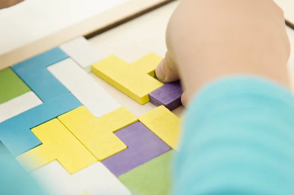 Wooden puzzle. Intelligent, brain training game. For Kids to get smarter by improving abilities, using this toy to learn Colors and give mind boost with this fun logical memory game.