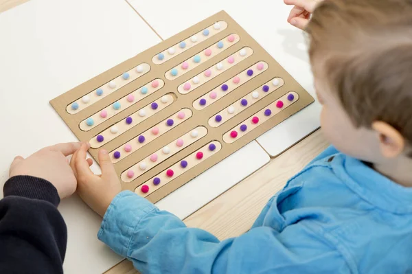 Diy Children Home Activity Early Education Implement Children Develop Fine — Stock Photo, Image