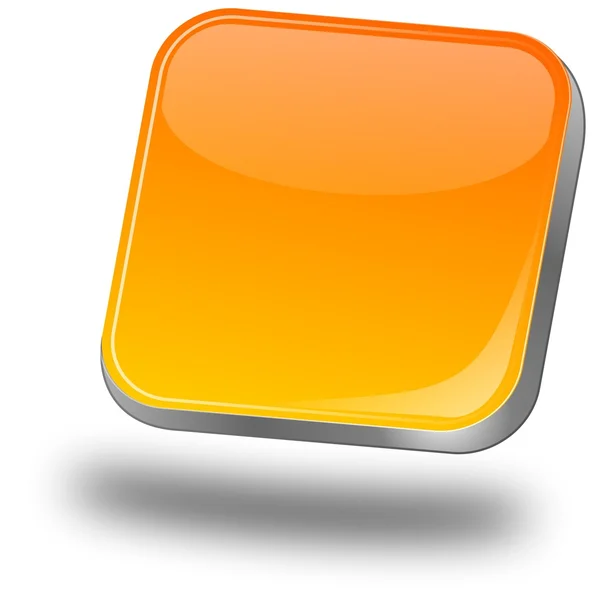 Oranžové prázdné tlačítko — Stock fotografie