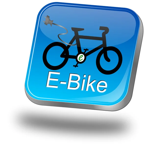 Кнопка E-Bike — стоковое фото