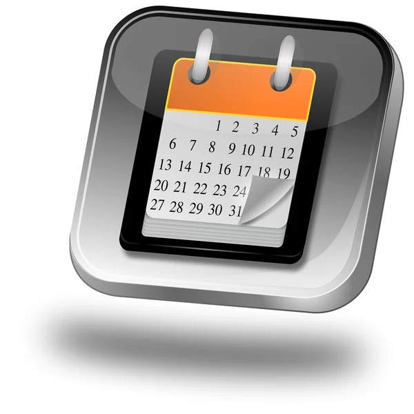 Przycisk kalendarz — Zdjęcie stockowe