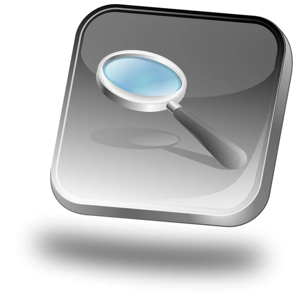 Magnifying glass search Button — Stock Photo, Image