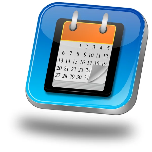 Calendar button — Stock Photo, Image