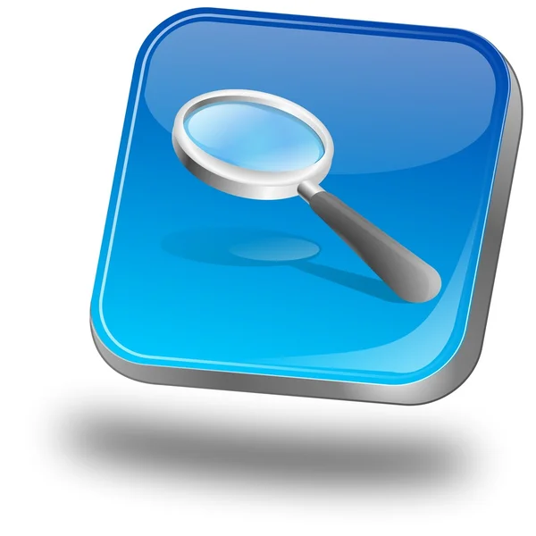 Magnifying glass search Button — Stock Photo, Image