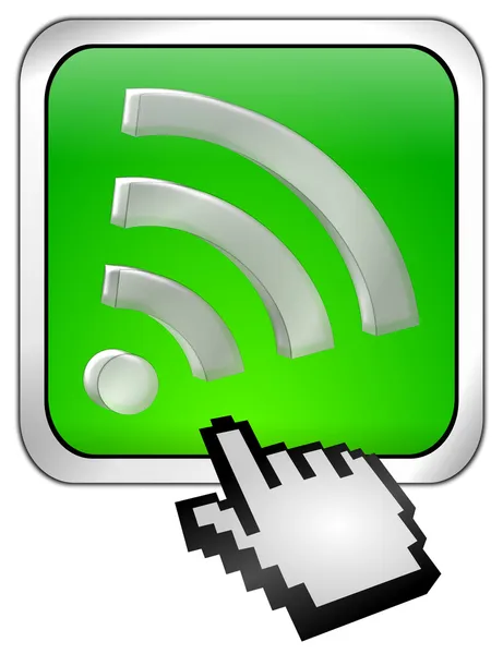 Wireless WiFi Wlan button with cursor — Stock Photo, Image