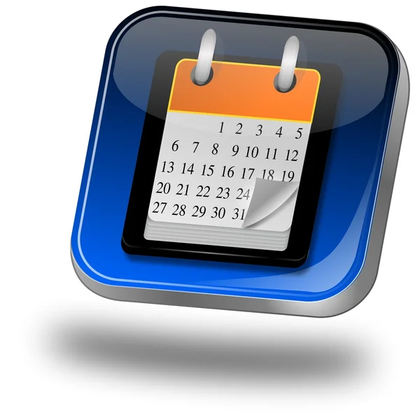 Przycisk kalendarz — Zdjęcie stockowe