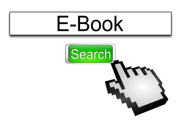 Internet web search engine e-bok — Stockfoto